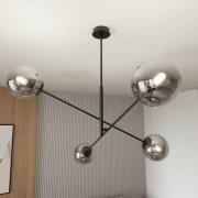 Deckenleuchte Linear, schwarz/grafit, vierflammig
