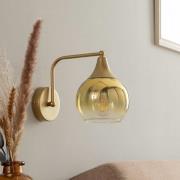 Wandleuchte Monte aus Glas, einflammig, gold