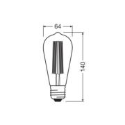 OSRAM LED Vintage 1906 Edison, gold, E27, 5,8 W, 822, dim.