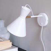 Dyberg Larsen Wandlampe Cindy, weiß, Metall, Breite 20,5 cm
