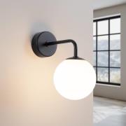 Wandlampe Astral, schwarz, Ausladung 22 cm, Stahl/Glas