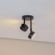 Deckenstrahler Nemo, 21 cm, 2-flg., schwarz, beweglich, GX53