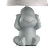 Tischleuchte Monkey, grau, Keramik, 28 cm hoch, E14