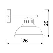 Wandlampe Sven, schwarz-goldfarben, Ø 21 cm, Stahl
