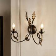 Wandleuchte Gretel, 2-flammig, bronzefarben, Metall, E14