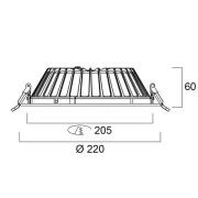 Sylvania LED-Downlight Insaver Slim, Ø 20,5 cm, 840, DALI