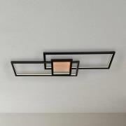 Lindby LED-Deckenleuchte Emiljan, schwarz, Metall, dimmbar