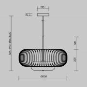Maytoni LED-Hängeleuchte Levitation, Ø 50 cm, messingfarben