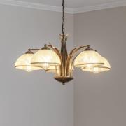 Kronleuchter Korfu, 5-flg., Ø 68 cm, goldfarben antik