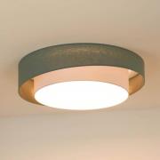 LED-Deckenleuchte Luneta, salbei/weiß, Ø 60 cm, 3-step-dim