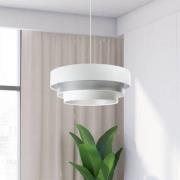 Hängeleuchte Triniti, weiß/silber, Ø 60 cm, Textil