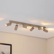 Deckenstrahler Link, beige, Länge 90 cm, 6-flg.