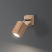 Envostar Peach Puff Wandspot Holz Quader 1-flammig