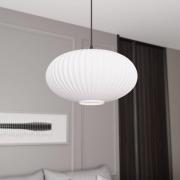Esszimmerlampe Coco, Ø 30 cm, schwarz/opal, Glas