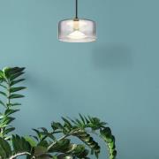 LED-Hängeleuchte Belinda, Ø 15 cm, rauchgrau, Glas