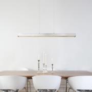 LED-Hängelampe Ethan, alufarben, Metall, 150 cm, ausziehbar