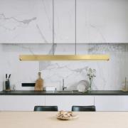 LED-Pendellampe Ethan, altmessingfarben, Länge 150 cm