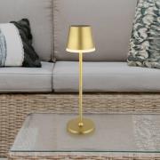 LED-Solarleuchte Metall, goldfarben, Höhe 41 cm, IP44