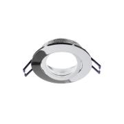 Deckeneinbauleuchte Samsola, silber glänzend, Ø 8 cm, Metall
