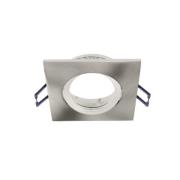 Deckeneinbaulampe Samsola, silber gebürstet, 9 x 9 cm Metall