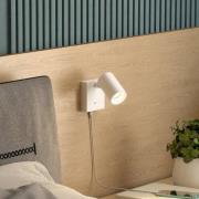 Wandspot CAN TILT, weiß, 10 x 10 cm, Metall, Schalter, USB