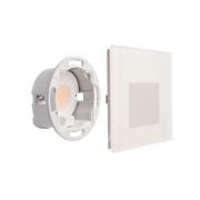 LED-Wandeinbaulampe SET Alwaid, Milchglas, 8 x 8 cm, 2.700 K