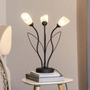 Tischleuchte Gloriosa, schwarz, Glas, 3-flammig
