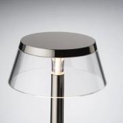 Flos LED-Akku-Tischleuchte Bon jour unplugged, schwarz chrom