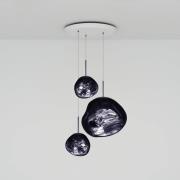 Tom Dixon Hängelampe Melt Trio Round, Ø 81 cm, 3-flg., rauch