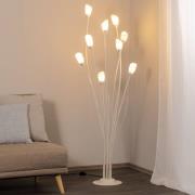 Stehleuchte Gloriosa, creme, Glas, 9-flammig