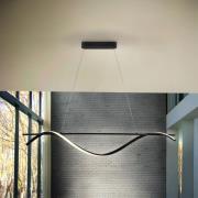 LED-Hängeleuchte Boa, schwarz matt, Metall