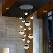 LED-Hängeleuchte Sphere, 14-fl.,dimmbar, Ø 60 cm, multicolor