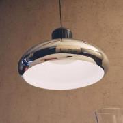 Stilnovo LED-Hängelampe Trepiù, chromfarben/schwarz, Ø 40 cm