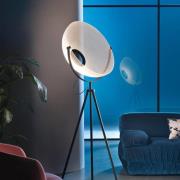 Stilnovo LED-Stehleuchte Demi Moon, schwarz, Höhe 196 cm