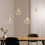 Hängelampe STARLIGHT, cremeweiß, 4-flg. Länge 100 cm Metall