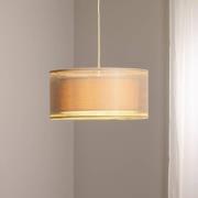 Hängeleuchte Duo Den Light, beige, Ø 50 cm, Leinen, PVC