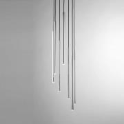 Hängeleuchte Sopel Lux, 7-flammig, rund, schwarz/silber, G9