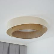 LED-Deckenleuchte Luneta S, Jute, beige/braun, Ø 60 cm