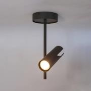Deckenspot Leda 1, olivgrün, 1-flammig, Stahl, Höhe 34 cm