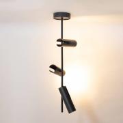 Deckenspot Leda 3, anthrazit, 3-flammig, Stahl, Höhe 76 cm