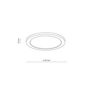 LED-Panel Aqua, nussbaum, Ø 32,5 cm, 24 W
