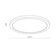 LED-Panel Aqua, nussbaum, Ø 52,5 cm, 45 W