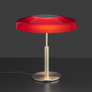 Oluce LED-Tischleuchte Dora, goldfarben, rot, Metall, PMMA