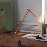 Oluce LED-Tischleuchte Calamaio, senfgelb, Metall, Höhe 37cm