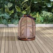 LED-Solarleuchte Korbinian, braun, Höhe 29 cm, IP44, Laterne