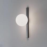 Wandleuchte Garda, schwarz, Metall, Glas, 1-flammig