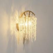 Wandlampe Grape, messing antik, Höhe 42 cm, Glas, 2-flammig