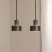 Hängeleuchte Rif 2, olivgrün, 2-flammig, linear, Stahl