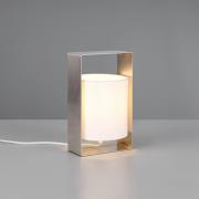 Tischleuchte Pail, nickel matt, Metall, Höhe 27 cm