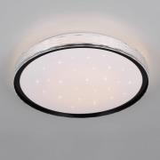 LED-Deckenleuchte Varda, schwarz, Ø 39 cm, Fernbedienung